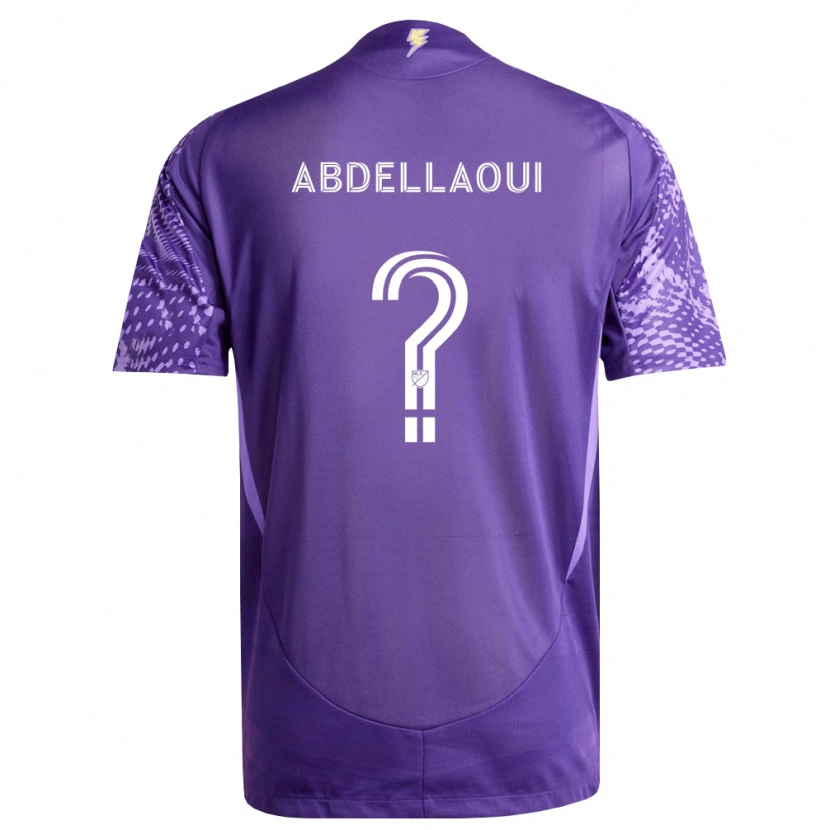 Danxen Kinder Noham Abdellaoui #0 Violett Weiß Heimtrikot Trikot 2026/27 T-Shirt Schweiz