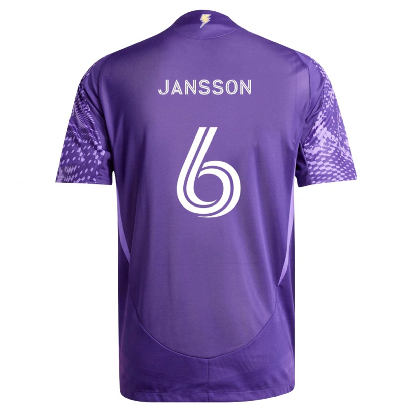 Danxen Kinder Robin Jansson #6 Violett Weiß Heimtrikot Trikot 2026/27 T-Shirt Schweiz