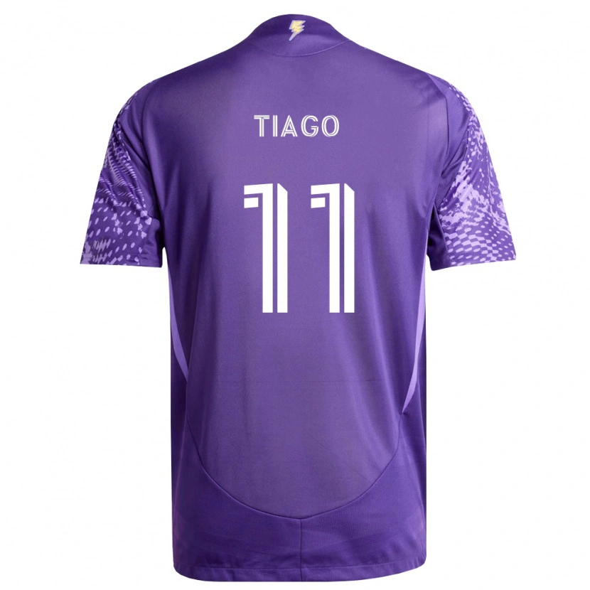 Danxen Kinder Tiago Souza De Jesus Carvalho #11 Violett Weiß Heimtrikot Trikot 2026/27 T-Shirt Schweiz