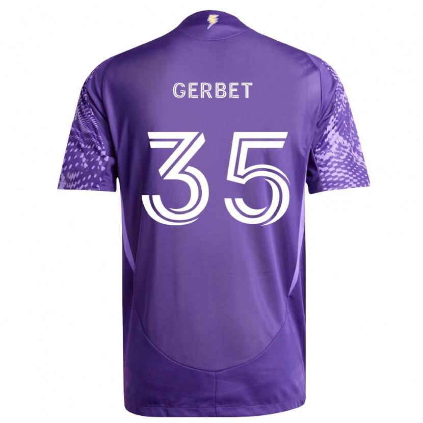 Danxen Kinder Joran Gerbet #35 Violett Weiß Heimtrikot Trikot 2026/27 T-Shirt Schweiz