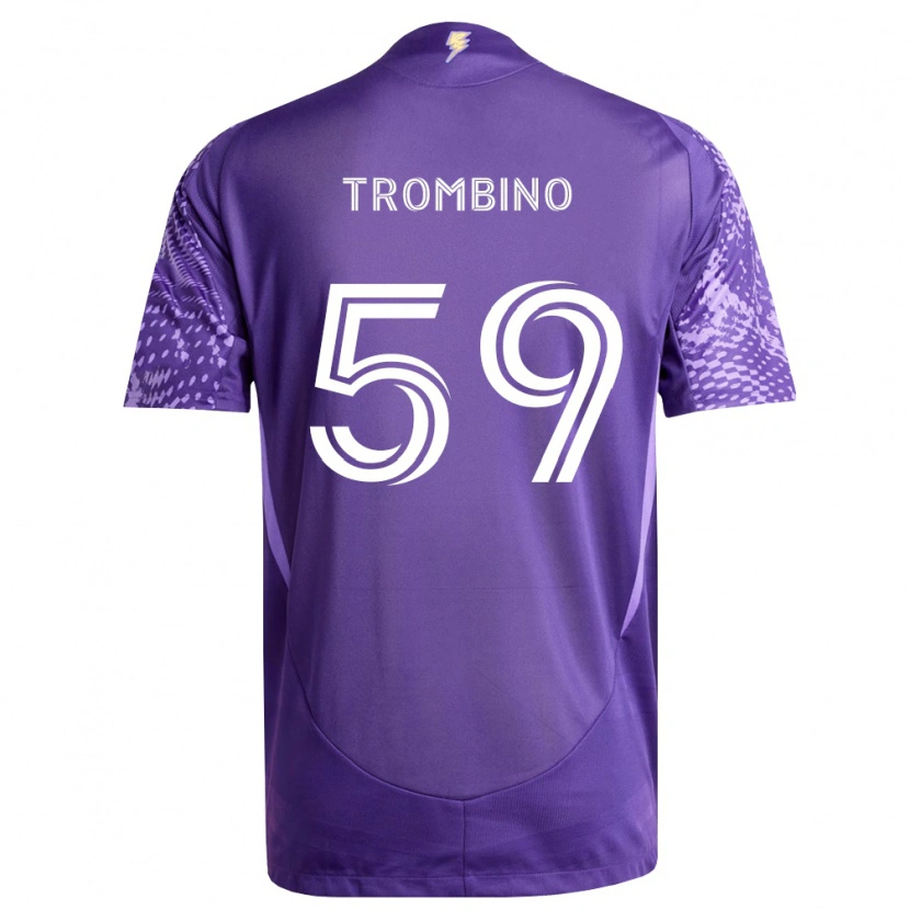 Danxen Kinder Caleb Trombino #59 Violett Weiß Heimtrikot Trikot 2026/27 T-Shirt Schweiz