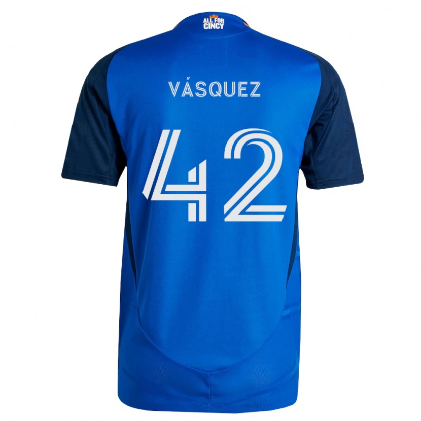 Danxen Kinder Mathías Vásquez #42 Königsblau Orange Heimtrikot Trikot 2026/27 T-Shirt Schweiz