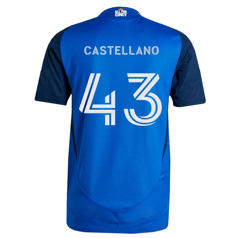 Danxen Kinder Jesús Castellano #43 Königsblau Orange Heimtrikot Trikot 2026/27 T-Shirt Schweiz