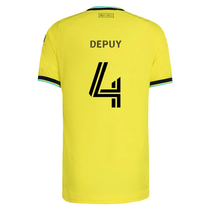 Danxen Kinder Nick Depuy #4 Hellgelb Marineblau Heimtrikot Trikot 2026/27 T-Shirt Schweiz