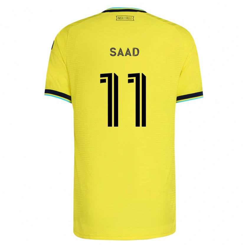 Danxen Kinder Elias Saad #11 Hellgelb Marineblau Heimtrikot Trikot 2026/27 T-Shirt Schweiz