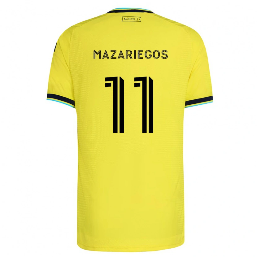 Danxen Kinder Jacob Mazariegos #11 Hellgelb Marineblau Heimtrikot Trikot 2026/27 T-Shirt Schweiz