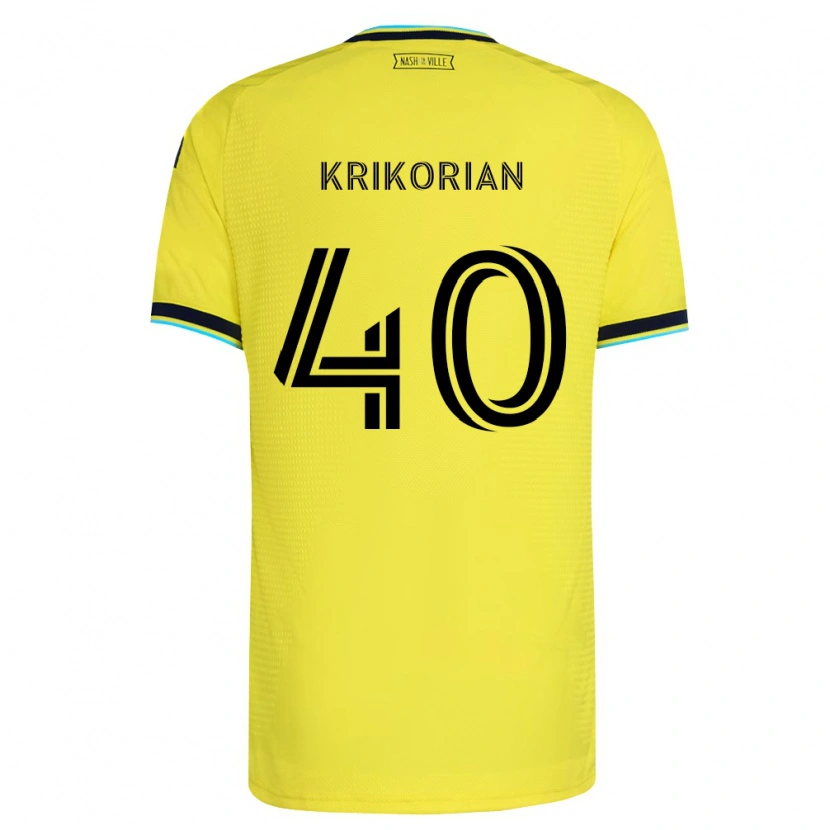 Danxen Kinder Andre Krikorian #40 Hellgelb Marineblau Heimtrikot Trikot 2026/27 T-Shirt Schweiz