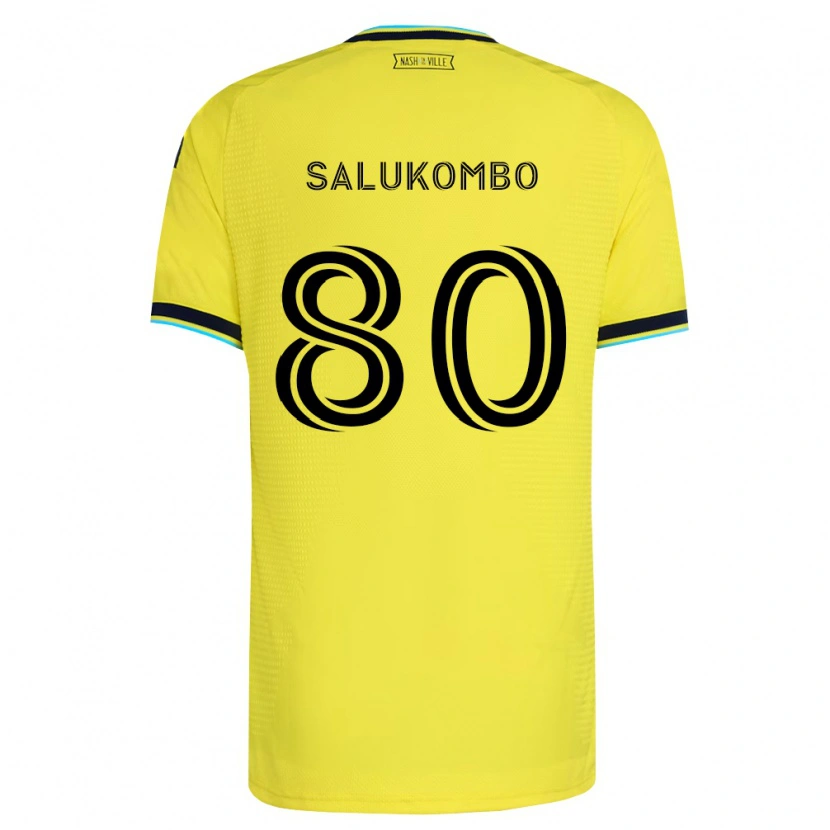 Danxen Kinder David Salukombo #80 Hellgelb Marineblau Heimtrikot Trikot 2026/27 T-Shirt Schweiz