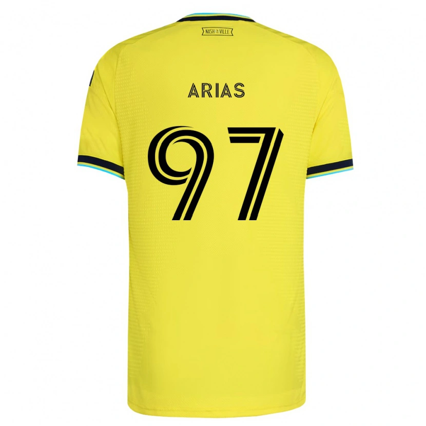 Danxen Kinder Emmanuel Arias #97 Hellgelb Marineblau Heimtrikot Trikot 2026/27 T-Shirt Schweiz
