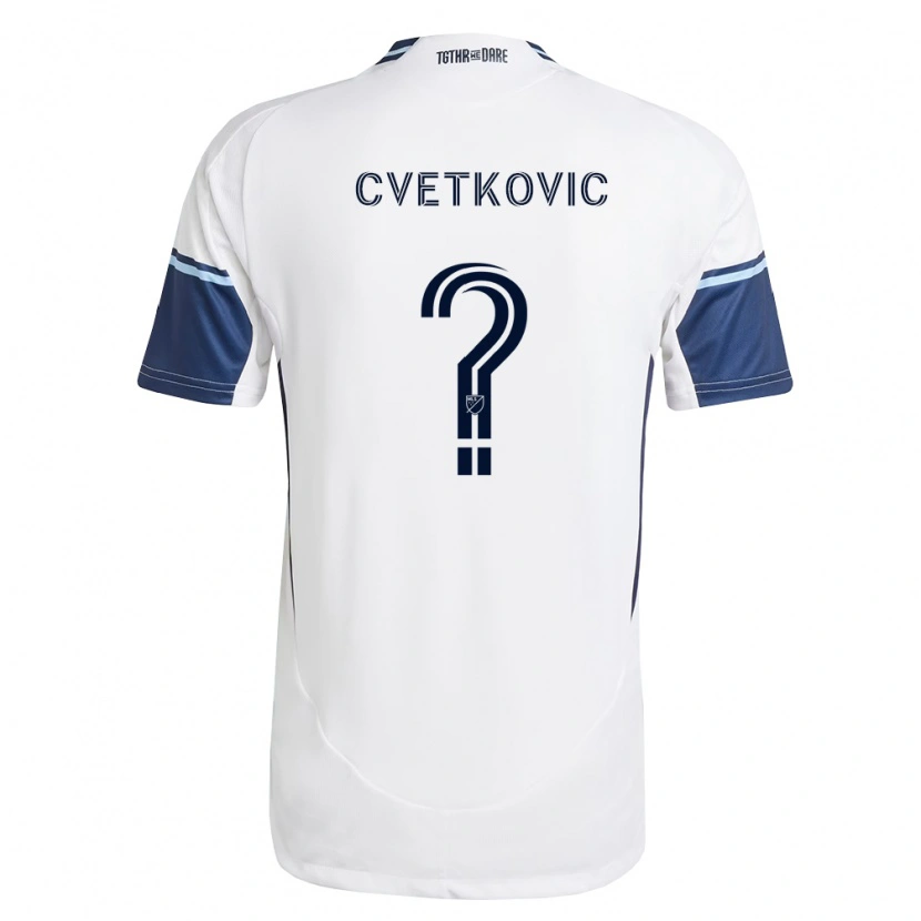 Danxen Kinder Aleksa Cvetkovic #0 Weiß Königsblau Heimtrikot Trikot 2026/27 T-Shirt Schweiz