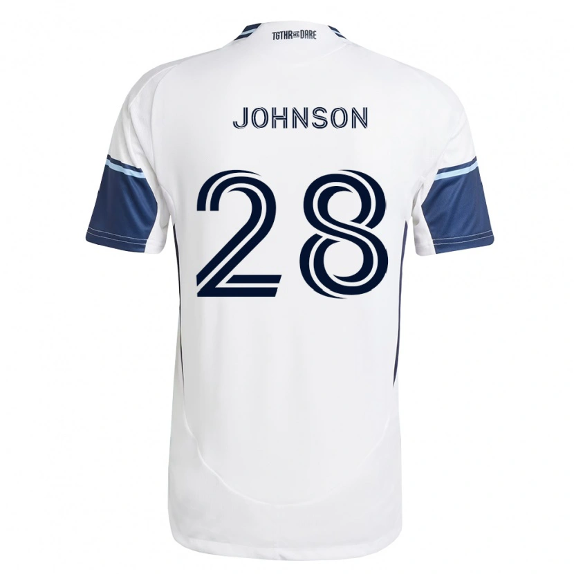 Danxen Kinder Tate Johnson #28 Weiß Königsblau Heimtrikot Trikot 2026/27 T-Shirt Schweiz