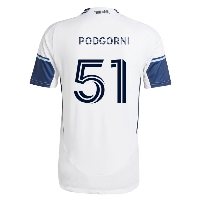 Danxen Kinder Kevin Podgorni #51 Weiß Königsblau Heimtrikot Trikot 2026/27 T-Shirt Schweiz