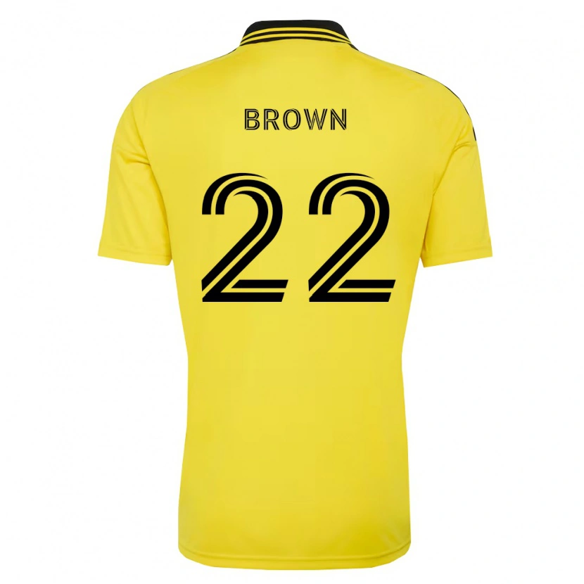 Danxen Kinder Tristan Brown #22 Gelb Schwarz Heimtrikot Trikot 2026/27 T-Shirt Schweiz