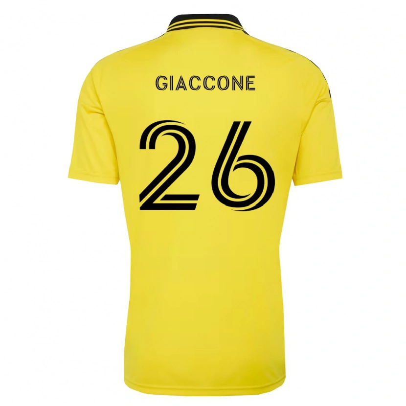 Danxen Kinder Lautaro Giaccone #26 Gelb Schwarz Heimtrikot Trikot 2026/27 T-Shirt Schweiz