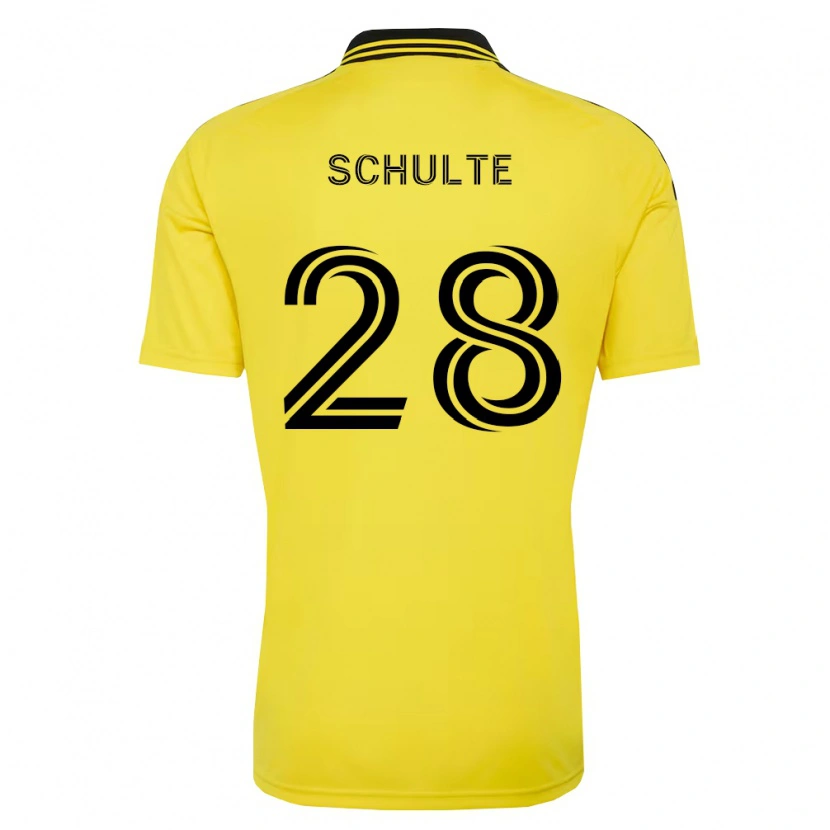 Danxen Kinder Patrick Schulte #28 Gelb Schwarz Heimtrikot Trikot 2026/27 T-Shirt Schweiz