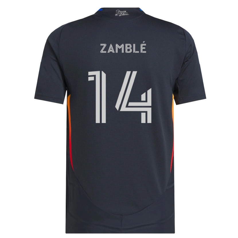 Danxen Kinder Bryan Zamblé #14 Dunkelgrau Rot Heimtrikot Trikot 2026/27 T-Shirt Schweiz