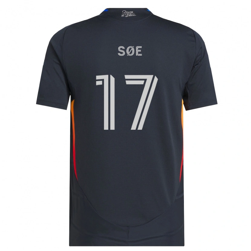 Danxen Kinder Osvald Søe #17 Dunkelgrau Rot Heimtrikot Trikot 2026/27 T-Shirt Schweiz