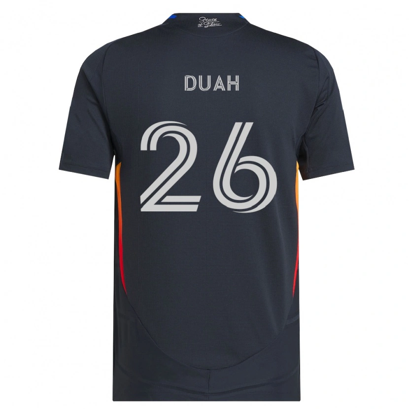 Danxen Kinder Manu Duah #26 Dunkelgrau Rot Heimtrikot Trikot 2026/27 T-Shirt Schweiz