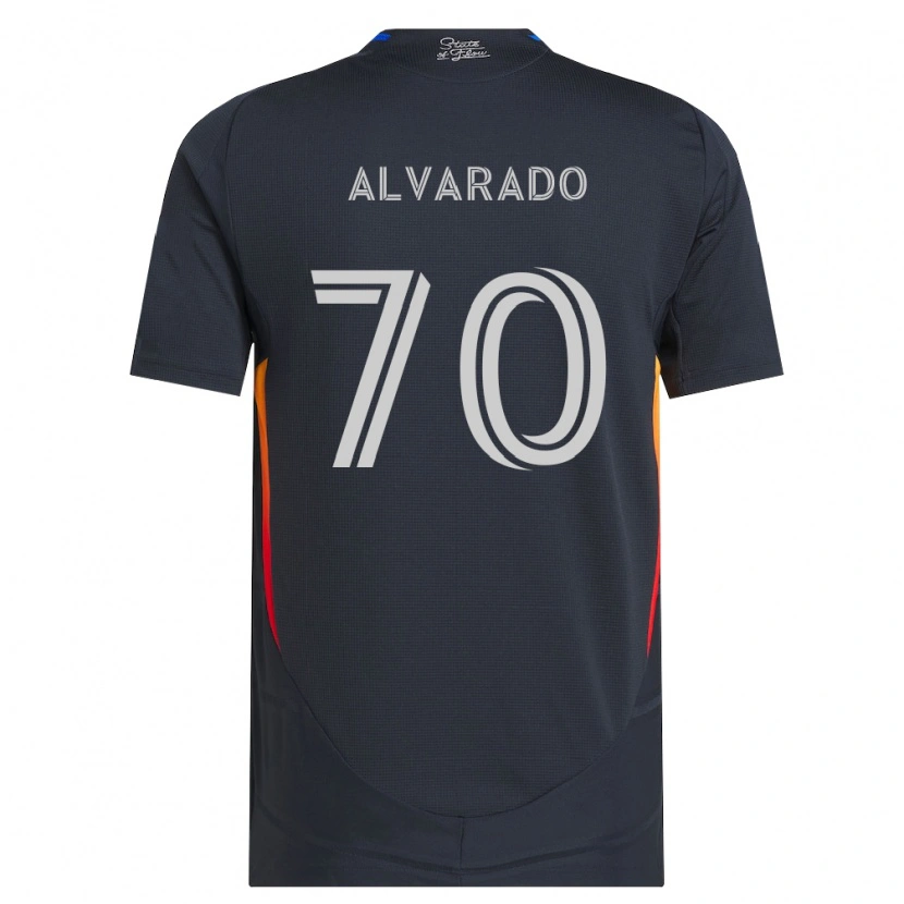 Danxen Kinder Alejandro Alvarado #70 Dunkelgrau Rot Heimtrikot Trikot 2026/27 T-Shirt Schweiz