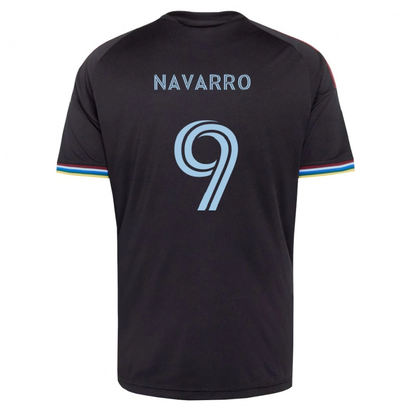 Danxen Kinder Rafael Navarro #9 Schwarz Himmelblau Heimtrikot Trikot 2026/27 T-Shirt Schweiz