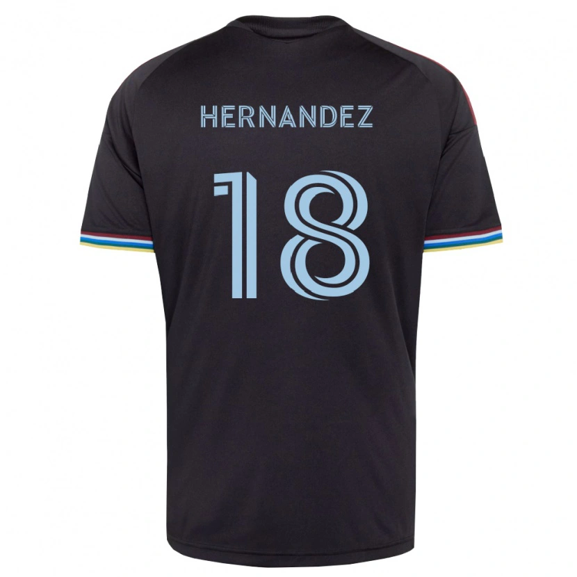 Danxen Kinder Alex Hernandez #18 Schwarz Himmelblau Heimtrikot Trikot 2026/27 T-Shirt Schweiz