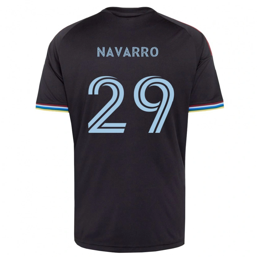 Danxen Kinder Miguel Navarro #29 Schwarz Himmelblau Heimtrikot Trikot 2026/27 T-Shirt Schweiz