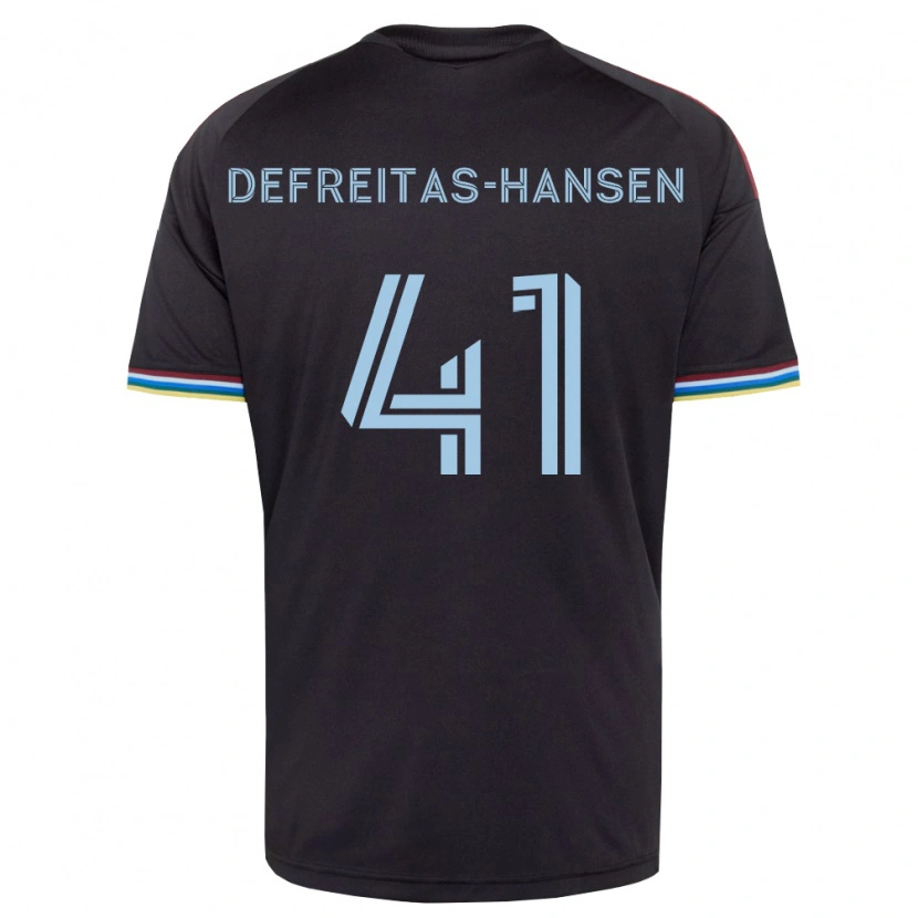 Danxen Kinder Nicolas Hansen #41 Schwarz Himmelblau Heimtrikot Trikot 2026/27 T-Shirt Schweiz
