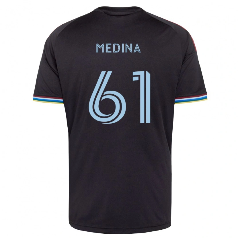 Danxen Kinder Leonardo Medina #61 Schwarz Himmelblau Heimtrikot Trikot 2026/27 T-Shirt Schweiz