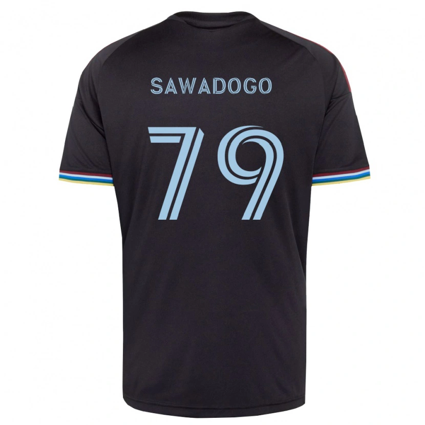 Danxen Kinder Kamal Sawadogo #79 Schwarz Himmelblau Heimtrikot Trikot 2026/27 T-Shirt Schweiz