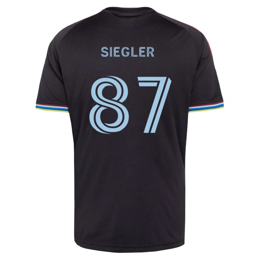 Danxen Kinder Sebastian Siegler #87 Schwarz Himmelblau Heimtrikot Trikot 2026/27 T-Shirt Schweiz