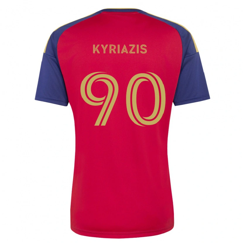 Danxen Kinder Konstantinos Kyriazis #90 Königsblau Braun Rot Heimtrikot Trikot 2026/27 T-Shirt Schweiz