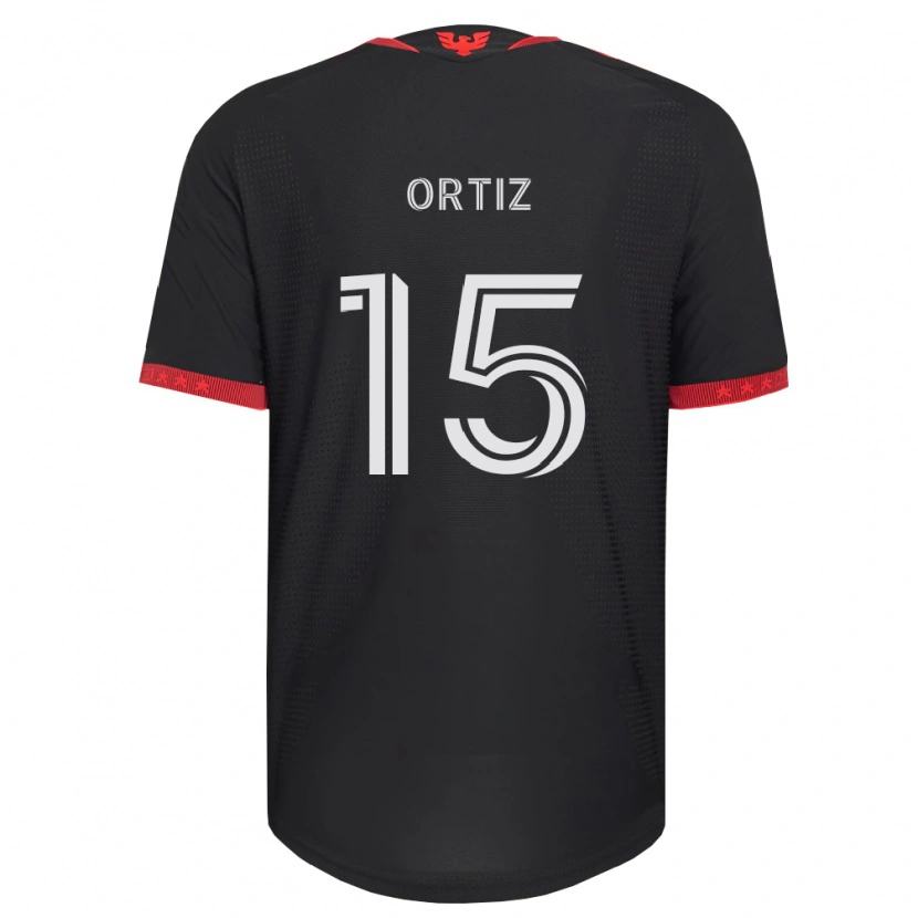 Danxen Kinder Edwin Ortiz #15 Schwarz Weiß Rot Heimtrikot Trikot 2026/27 T-Shirt Schweiz