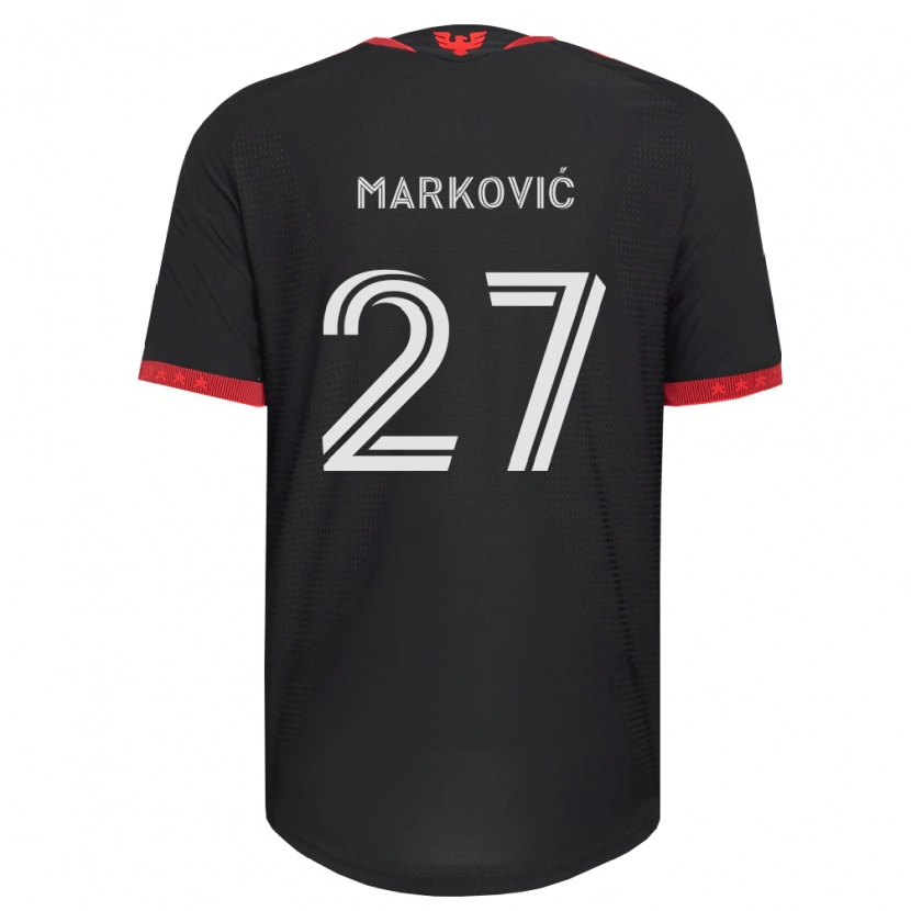 Danxen Kinder Nikola Marković #27 Schwarz Weiß Rot Heimtrikot Trikot 2026/27 T-Shirt Schweiz