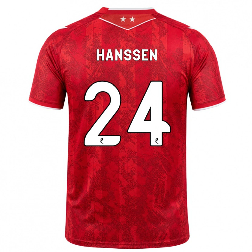 Danxen Kinder Nadine Hanssen #24 Rot Weiß Heimtrikot Trikot 2026/27 T-Shirt Schweiz
