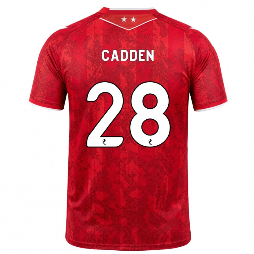Danxen Kinder Chris Cadden #28 Rot Weiß Heimtrikot Trikot 2026/27 T-Shirt Schweiz