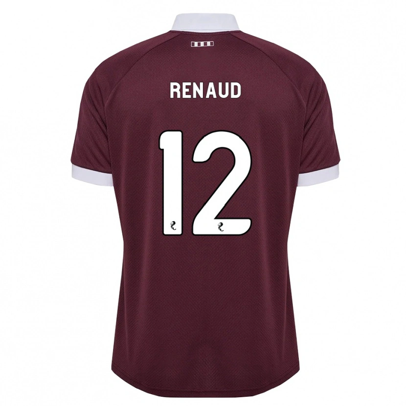 Danxen Kinder Tom Renaud #12 Burgunder Weiß Heimtrikot Trikot 2026/27 T-Shirt Schweiz