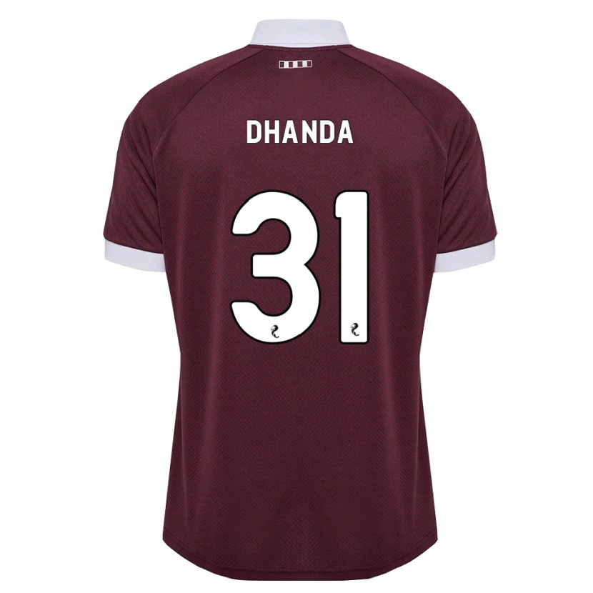 Danxen Kinder Yan Dhanda #31 Burgunder Weiß Heimtrikot Trikot 2026/27 T-Shirt Schweiz