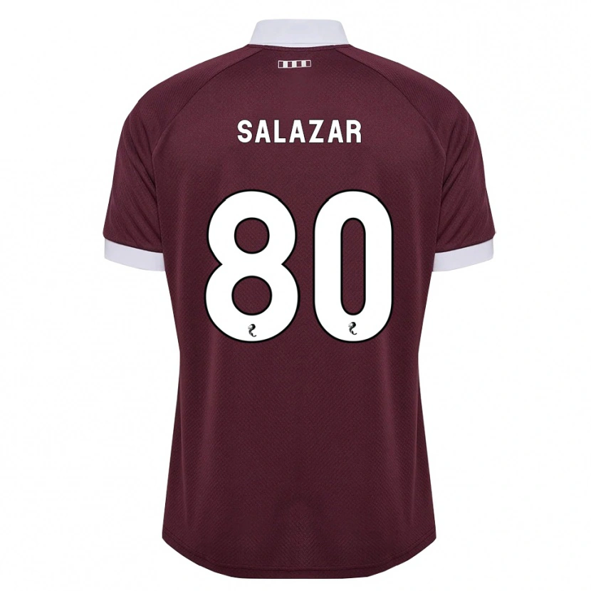 Danxen Kinder Andrés Salazar #80 Burgunder Weiß Heimtrikot Trikot 2026/27 T-Shirt Schweiz