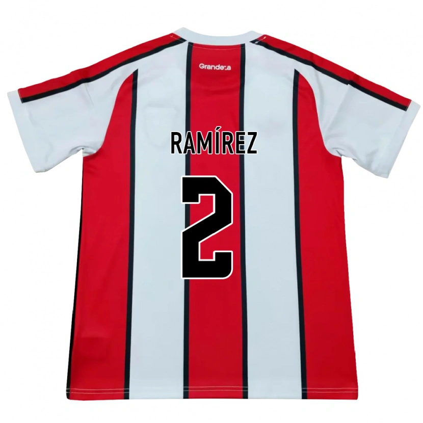 Danxen Kinder Tobías Ramírez #2 Weiß Rot Schwarz Auswärtstrikot Trikot 2026/27 T-Shirt Schweiz