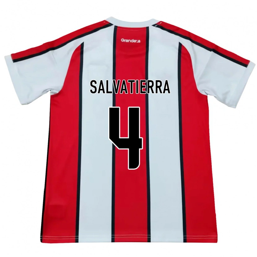 Danxen Kinder Thiago Salvatierra #4 Weiß Rot Schwarz Auswärtstrikot Trikot 2026/27 T-Shirt Schweiz
