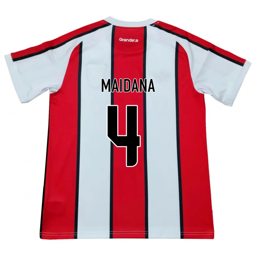 Danxen Kinder Jonatan Maidana #4 Weiß Rot Schwarz Auswärtstrikot Trikot 2026/27 T-Shirt Schweiz