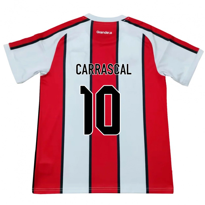 Danxen Kinder Jorge Carrascal #10 Weiß Rot Schwarz Auswärtstrikot Trikot 2026/27 T-Shirt Schweiz