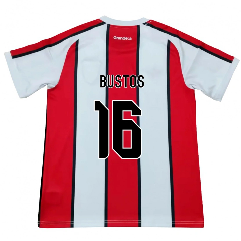 Danxen Kinder Fabricio Bustos #16 Weiß Rot Schwarz Auswärtstrikot Trikot 2026/27 T-Shirt Schweiz