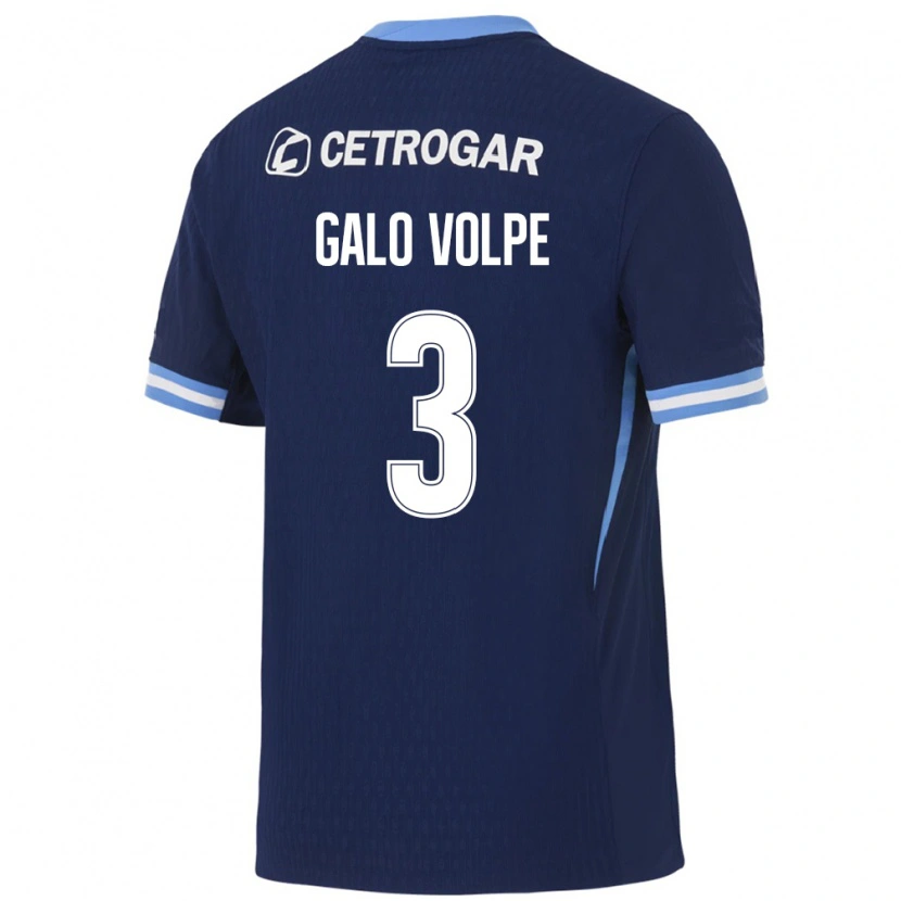 Danxen Kinder Galo Volpe #3 Königsblau Hellblau Weiß Auswärtstrikot Trikot 2026/27 T-Shirt Schweiz