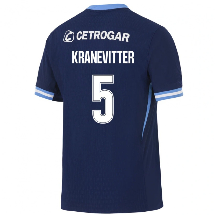Danxen Kinder Matías Kranevitter #5 Königsblau Hellblau Weiß Auswärtstrikot Trikot 2026/27 T-Shirt Schweiz