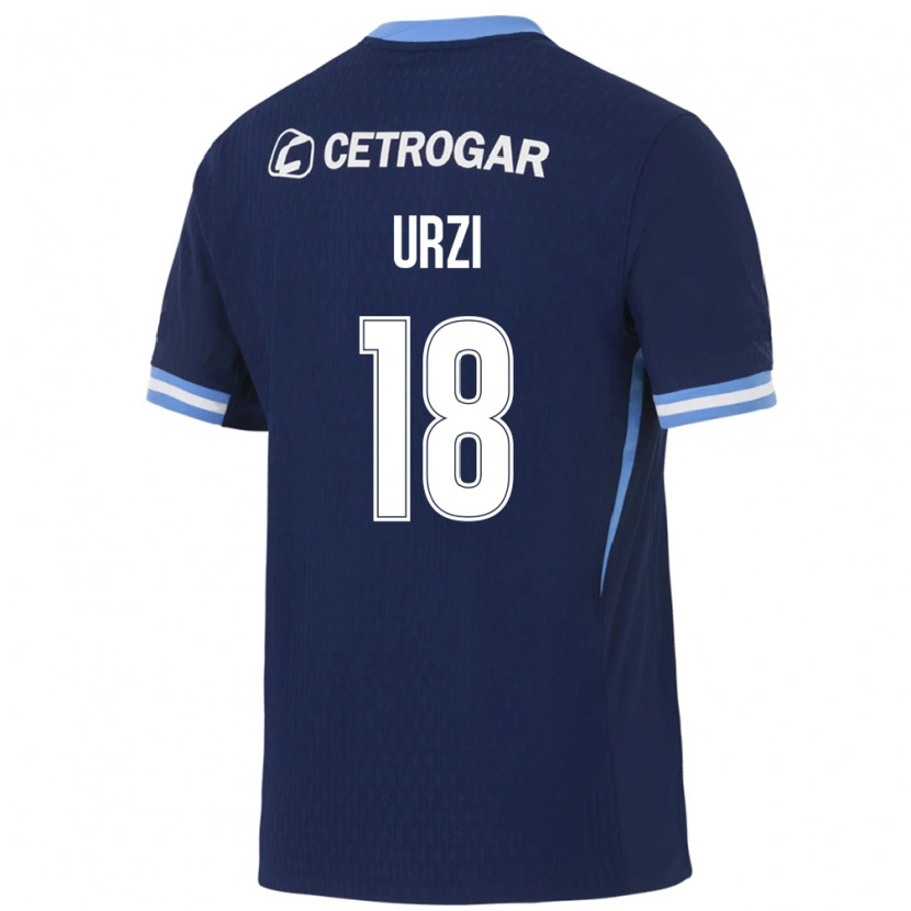 Danxen Kinder Agustín Urzi #18 Königsblau Hellblau Weiß Auswärtstrikot Trikot 2026/27 T-Shirt Schweiz