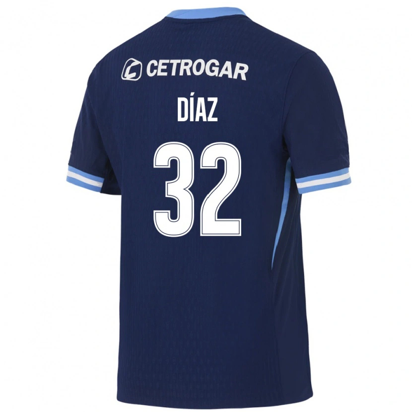 Danxen Kinder Lautaro Díaz #32 Königsblau Hellblau Weiß Auswärtstrikot Trikot 2026/27 T-Shirt Schweiz