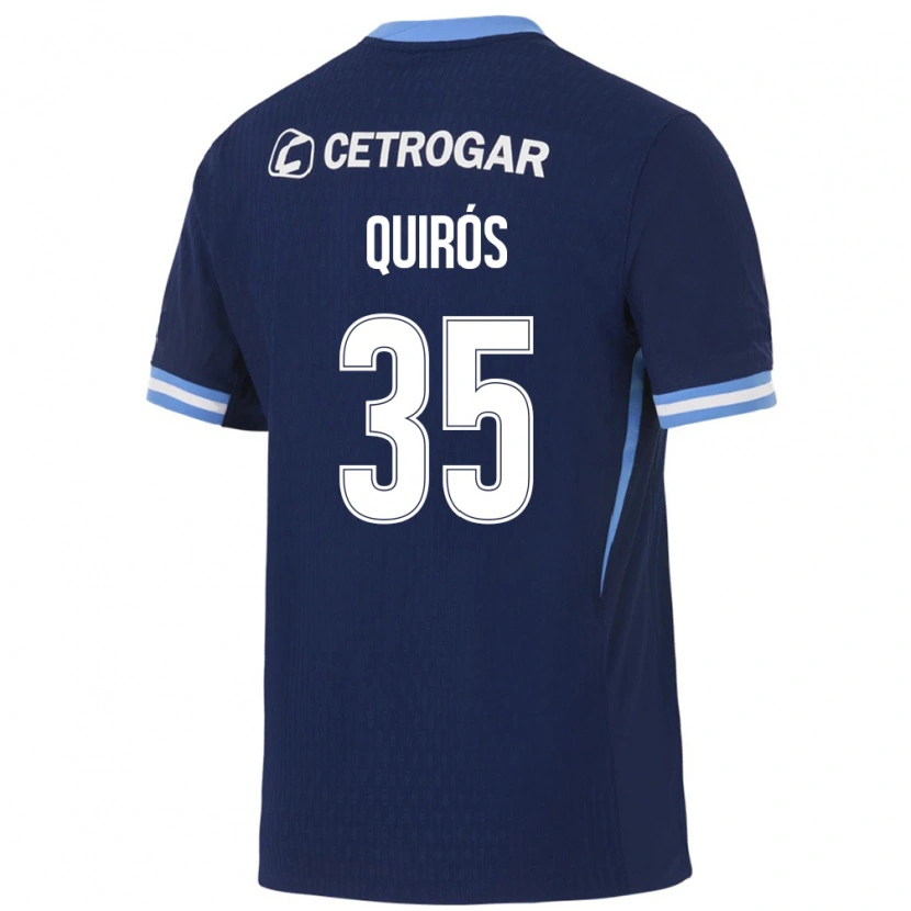 Danxen Kinder Santiago Quirós #35 Königsblau Hellblau Weiß Auswärtstrikot Trikot 2026/27 T-Shirt Schweiz