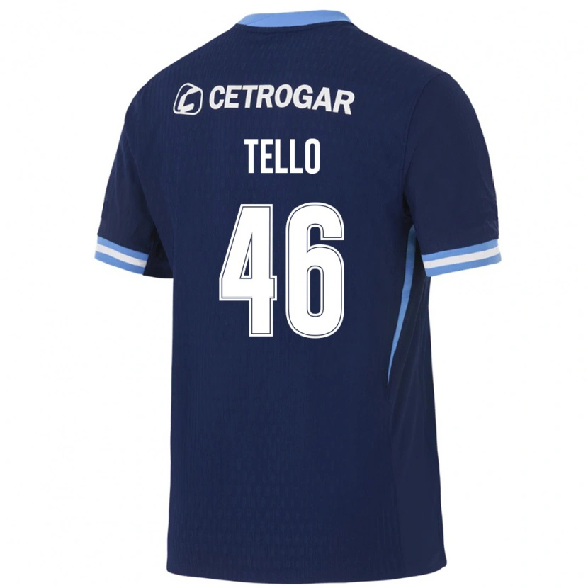 Danxen Kinder Alejandro Tello #46 Königsblau Hellblau Weiß Auswärtstrikot Trikot 2026/27 T-Shirt Schweiz