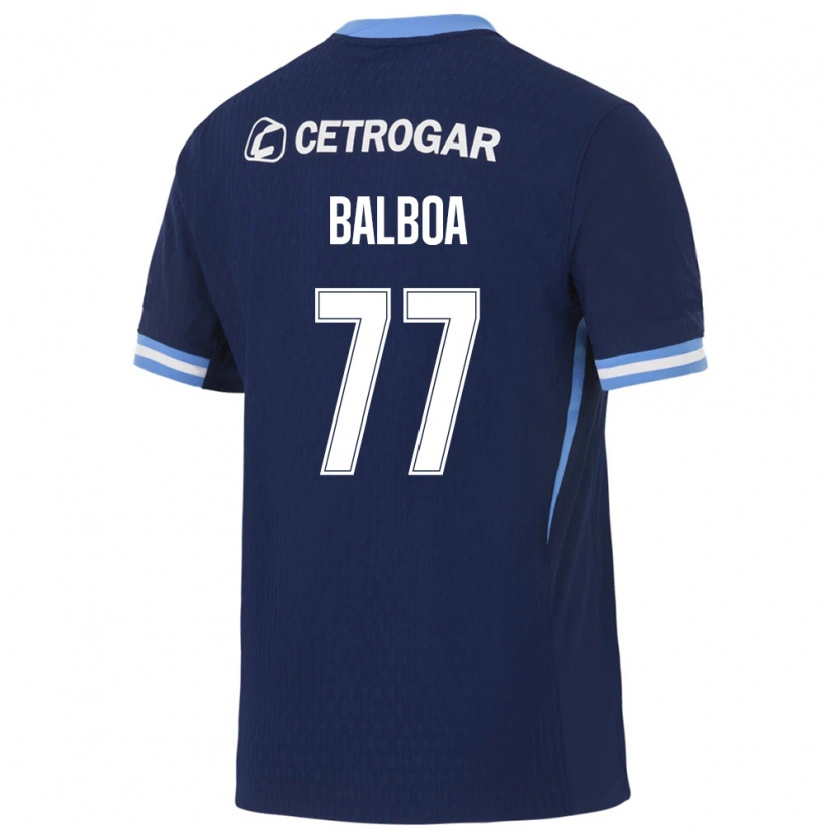 Danxen Kinder Adrián Balboa #77 Königsblau Hellblau Weiß Auswärtstrikot Trikot 2026/27 T-Shirt Schweiz